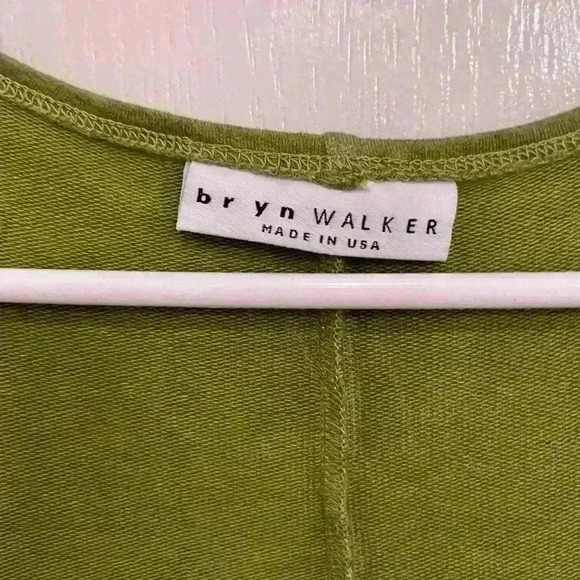 Bryn Walker green Oversized Long Sleeve Hi-Low Scoop Neck Tunic Top Size Medium - Picture 3 of 6